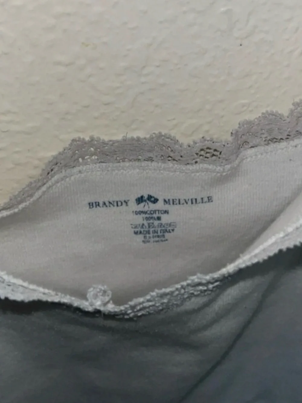 Brandy Melville White Lace-Trim Camisole - Picture 3 of 4